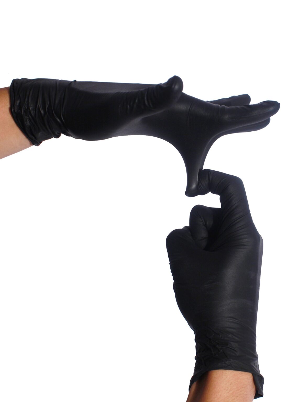 Black Nitrile Gloves Heavy Duty infitec gloves Strong and Tough Gloves
