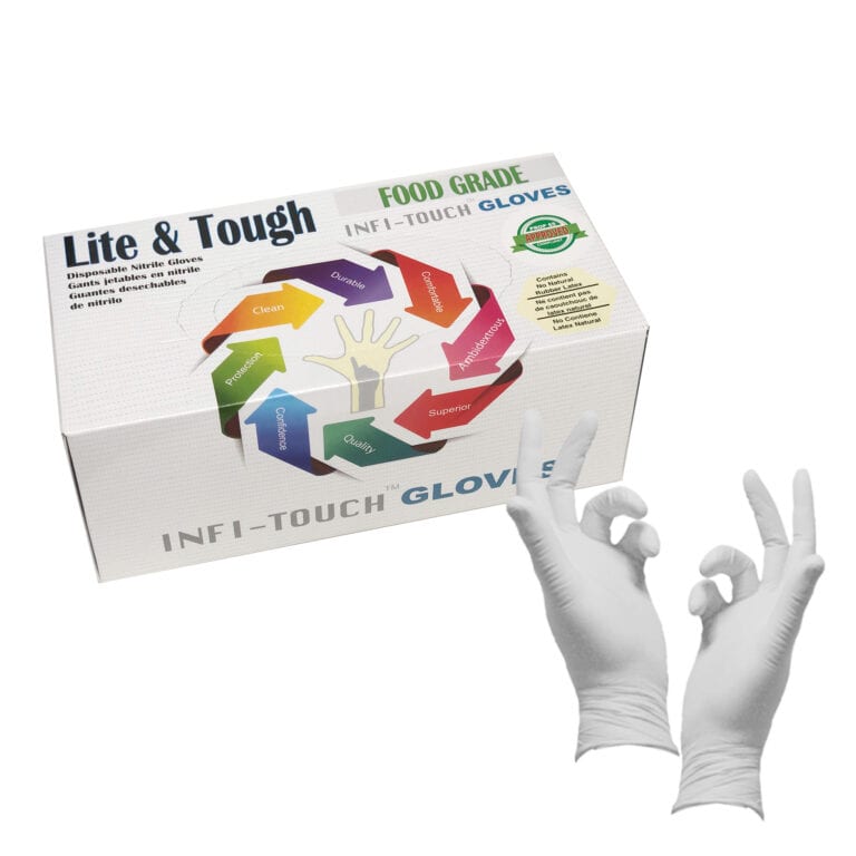 Lite Duty Nitrile Gloves, PowderFree, Food Safe, Prop 65 Compliant